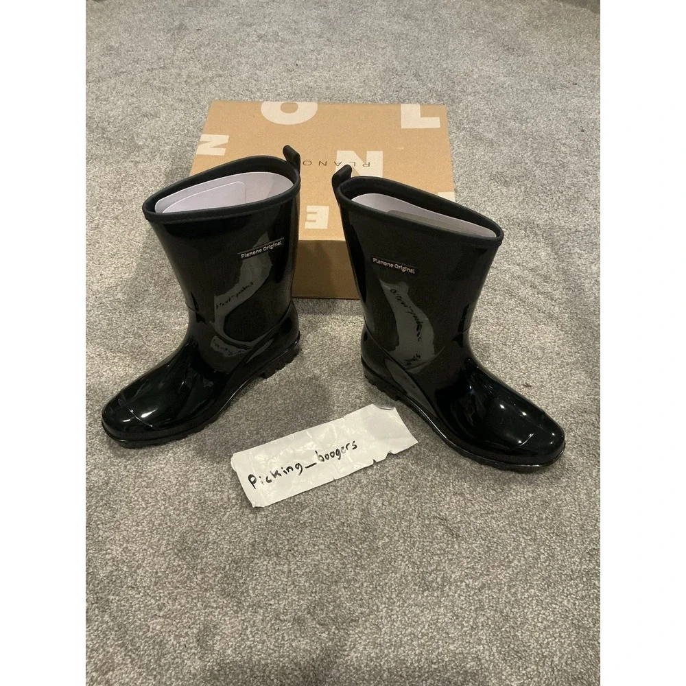 Planone Mid Calf Rain Boots for Women Waterproof Garden Shoes Anti-Slipping SZ 7